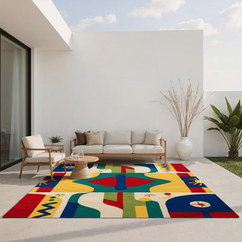 Quirky Swing Indoor And Outdoor Area Rug, Rectangle 1 pi 6 po x 2 pi 6 po