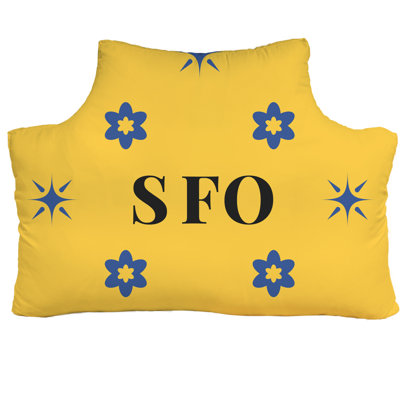 San Franciscon Basketball Colors Headboard Pillow Twin 39.5 inch x 29.5 inch