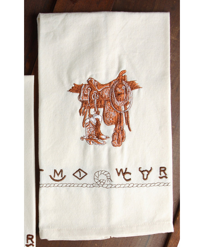 Elettra Cotton Embroidered Tea Towel Kitchen Towel