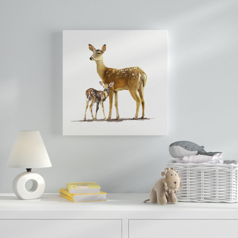 « cerf », art sur toile, H 18 po x l 18 po x P 2 po