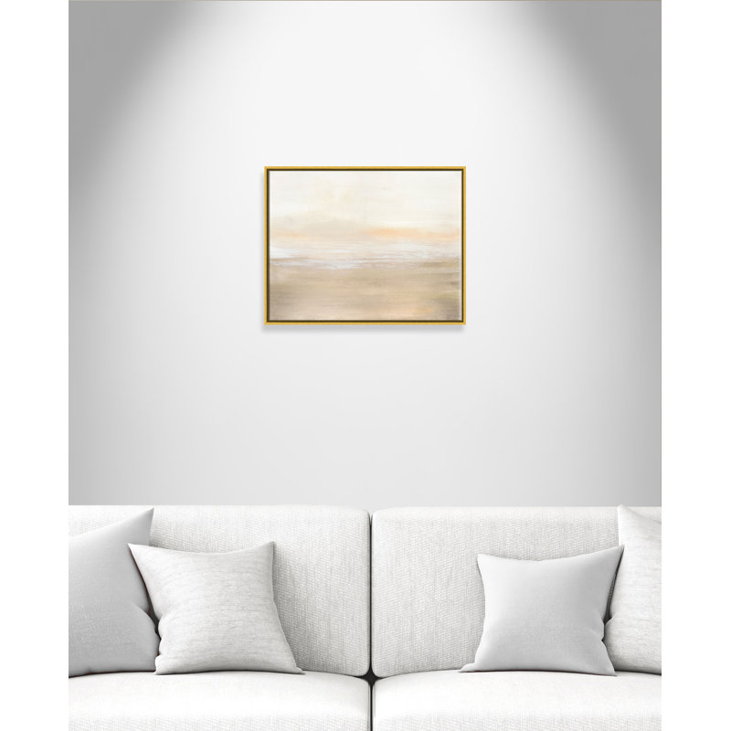 Willadeene Morning Calm - Floater Frame Painting on Canvas, Espresso , 22" H x 28" W x 2" D