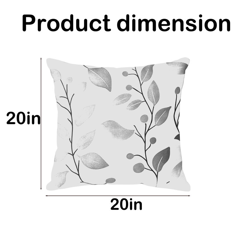 Nordic Style Orange Yellow Leaf Pillow