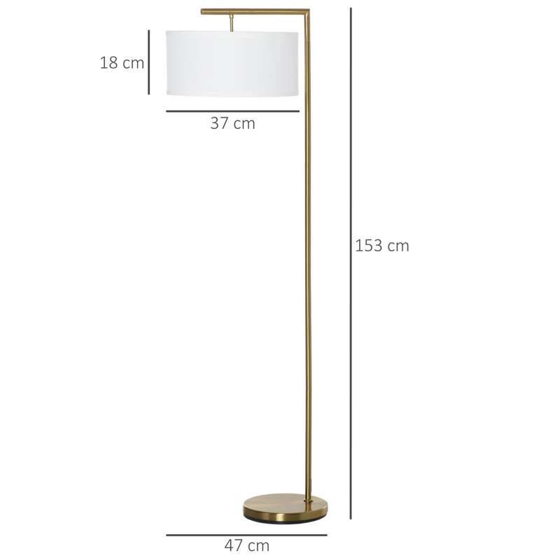 Naida 153cm Swing Arm Floor Lamp