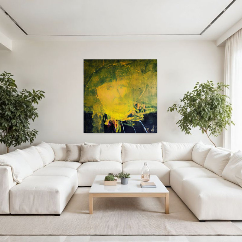 «Norwichen Man», art mural contemporain abstrait, H 48 po x l 48 po