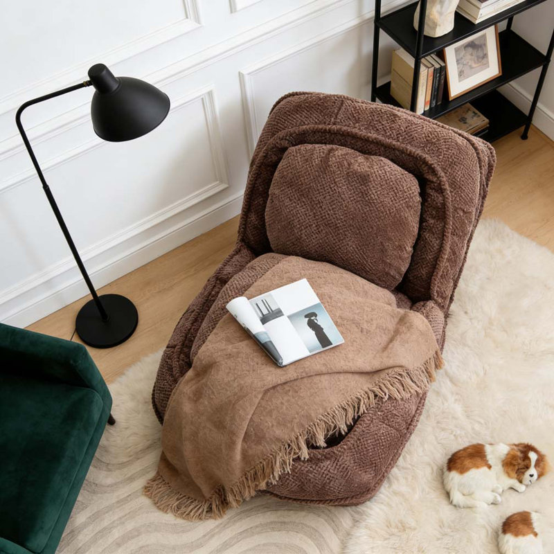 Canapé Lazy, 5 positions réglables, Brun
