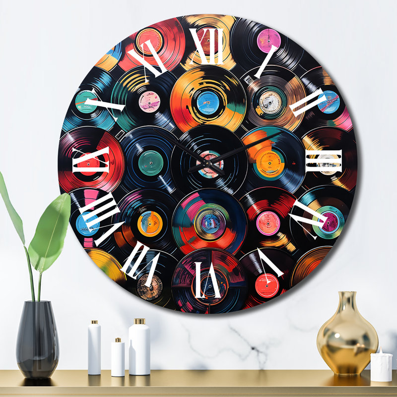 Horloge murale colorée, Grand