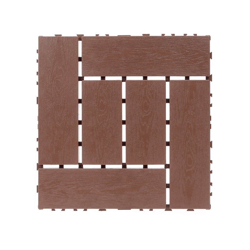 ZZ Style 12" Deck Tiles, Red/Brown