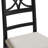 5-Piece Dining Set With Black Round Table And Black Upholstered Intricately Designed Back Chairs-403212713