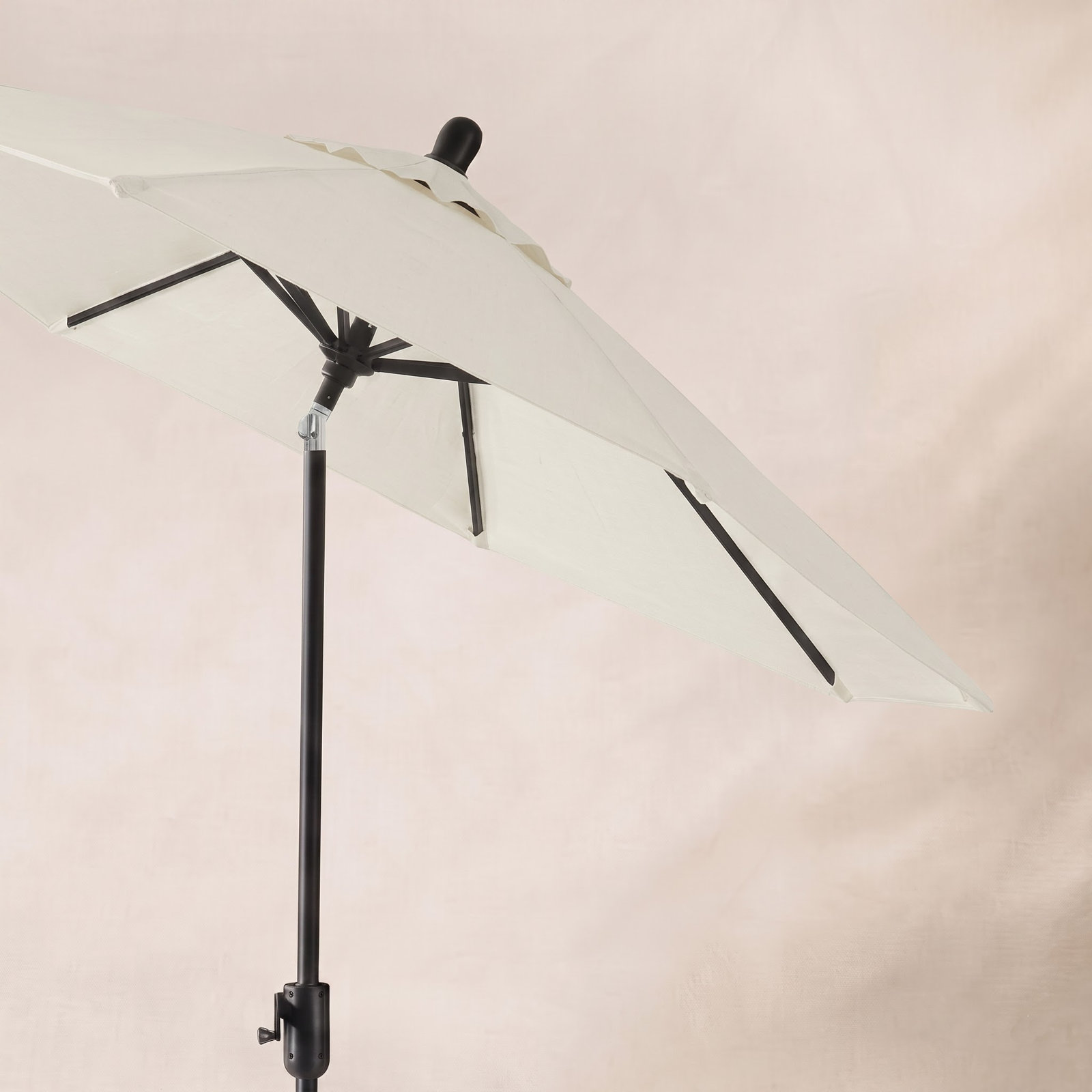 Natalie 8.7' Sunbrella® Market Umbrella, Black Sapphire, Canvas Natural Sunbrella® Canvas