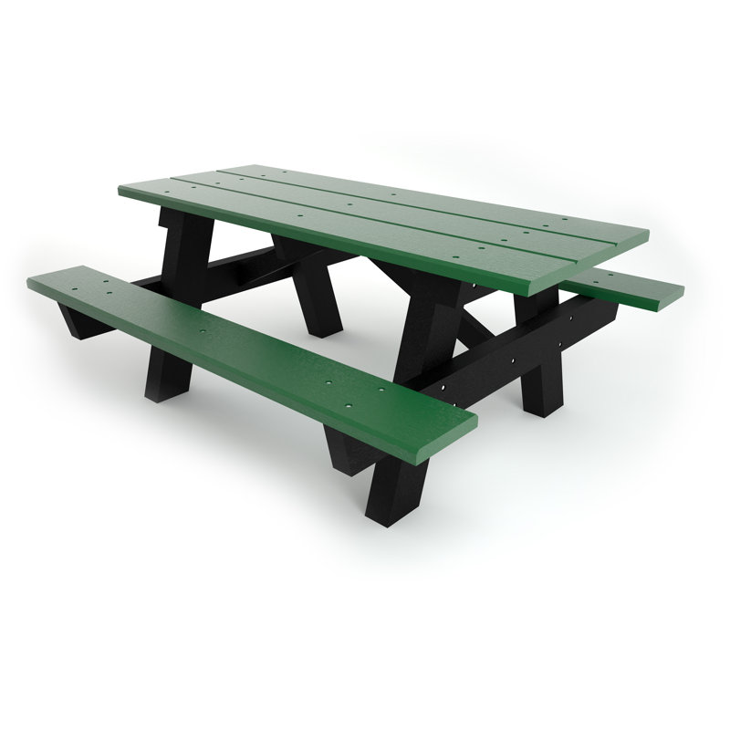Montelongo A-Frame Picnic Table, 6', None, Green