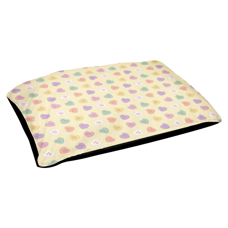 Coussin de conception pour l’extérieur à motif dame de bonbon, Petit L 18 po x l 28 po, Jaune / Mauve