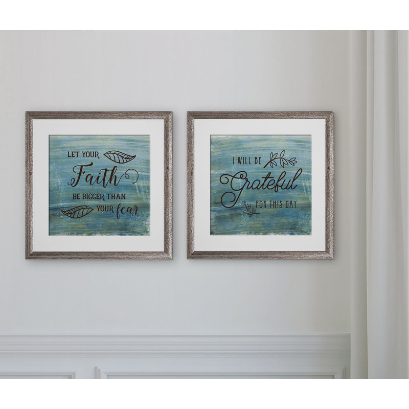 " Faith " 2 - Pieces, Brown Framed