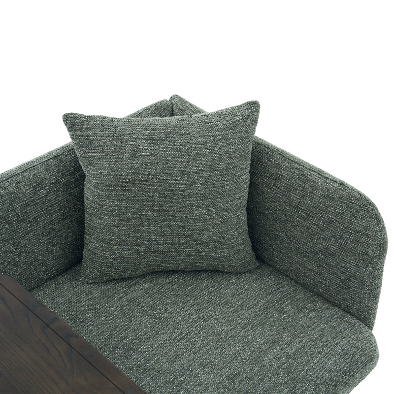 Chaise de loisir décorative avec petite table et coussin de dossier, Émeraude