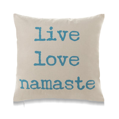 Housse de coussin en coton Yoga