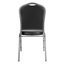 Chaise empilable en vinyle de luxe NPS® 9300 Series, assise bleu nuit / structure argentée-32255182-32255171