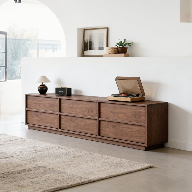 Meuble télé simple, rétro et tendance, H 17,32 po x L 78,74 po x l 15,75 po