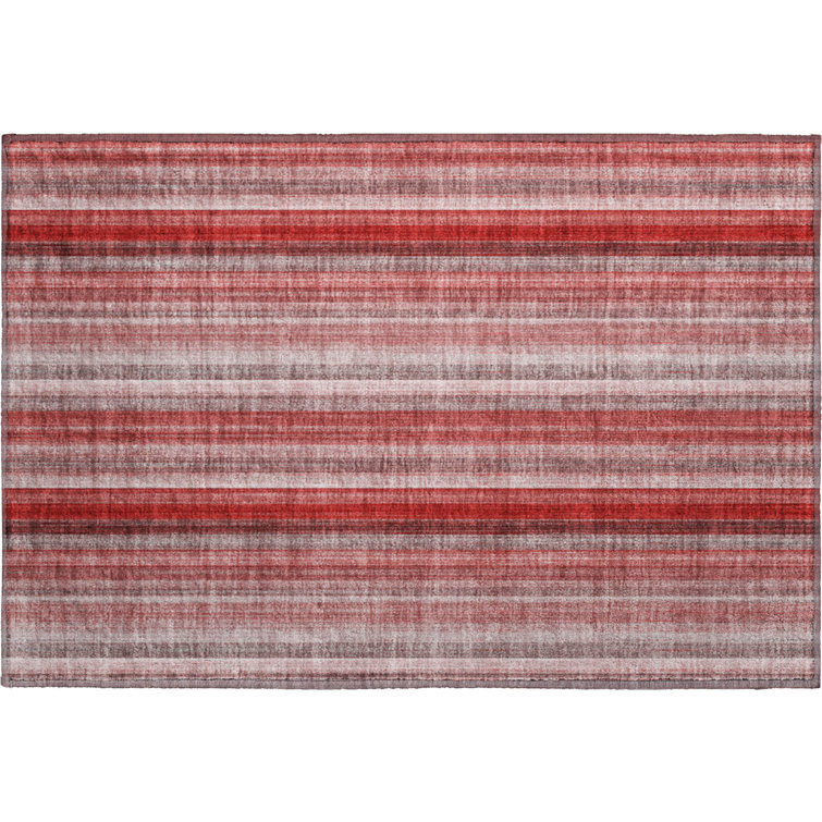 Premium Machine Washable Cerrito AMF543 Red Rug