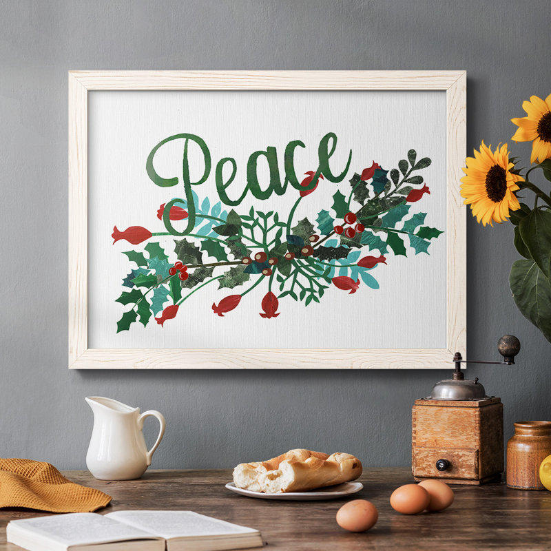 Couronne de Noël coupée II, H 26 po x l 38 po x P 1,5 po, Blanc
