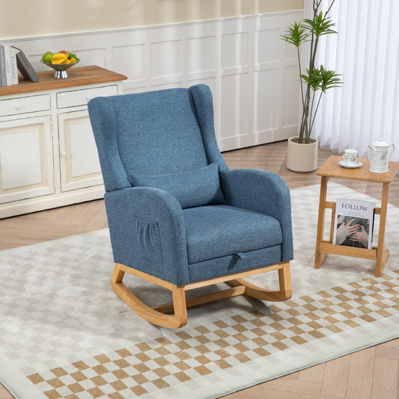 Chaise berçante Jaivin, Bleu