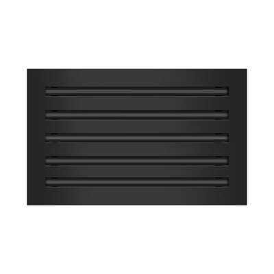 BUILDMART - 16x10 Black Modern AC Vent Cover - Standard Linear Slot Diffuser - Register Grille