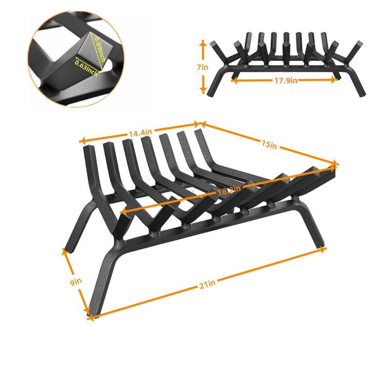 Rectangular Grate Log Grate-21in
