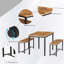 Ensemble de salle à manger 3 pièces avec 2 bancs Constantine-1895615467