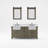 Paisley 72" Carrara White Marble Countertop Bath Vanity in Grizzle Gray with Faucet and Mirror