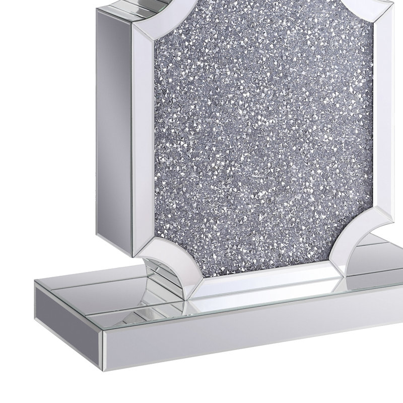 Console Table, Mirrored & Faux Diamonds