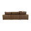 Hadleigh Brown Leather Modular L-sectional