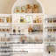 Garde-manger arqué, armoire arquée de 70 po de hauteur avec tablettes réglables et lumières à induction à 3 couleurs, armoires de cuisine, armoire avec portes de grange pour la cuisine ou le salon, blanc