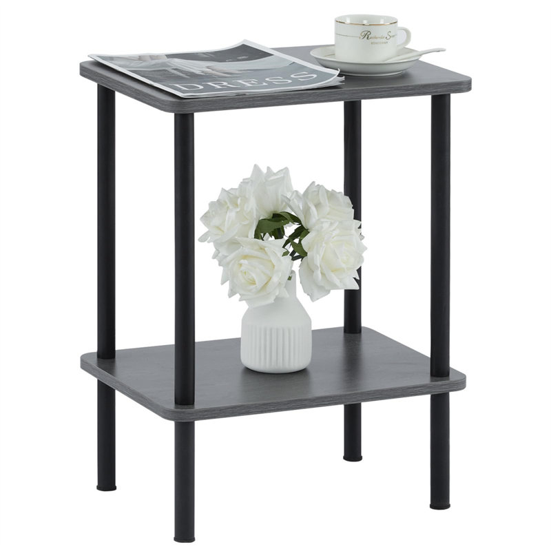 Abriyah End Table, Grey, Black