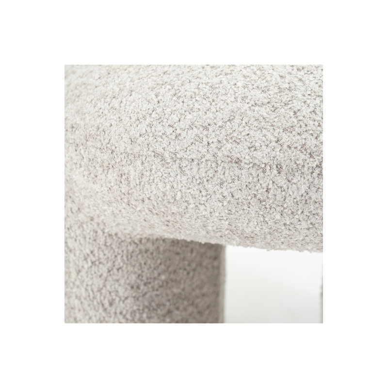 Upholstered Accent Stool, Gray
