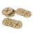 Agate Ceramic Jute Leather Crystal Circle Round 6 Piece Coaster Set with Holder Set