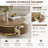  31.5" Walnut Nesting Coffee Table Sets with 2 Hidden Drawers