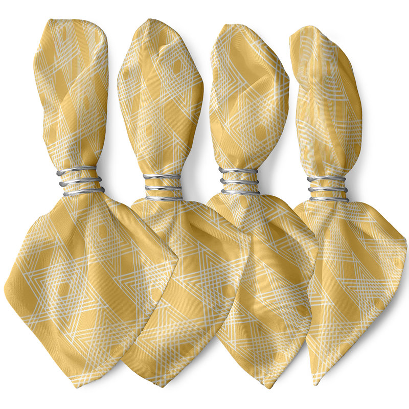Ensemble de serviettes 4 pièces Stegner, Jaune