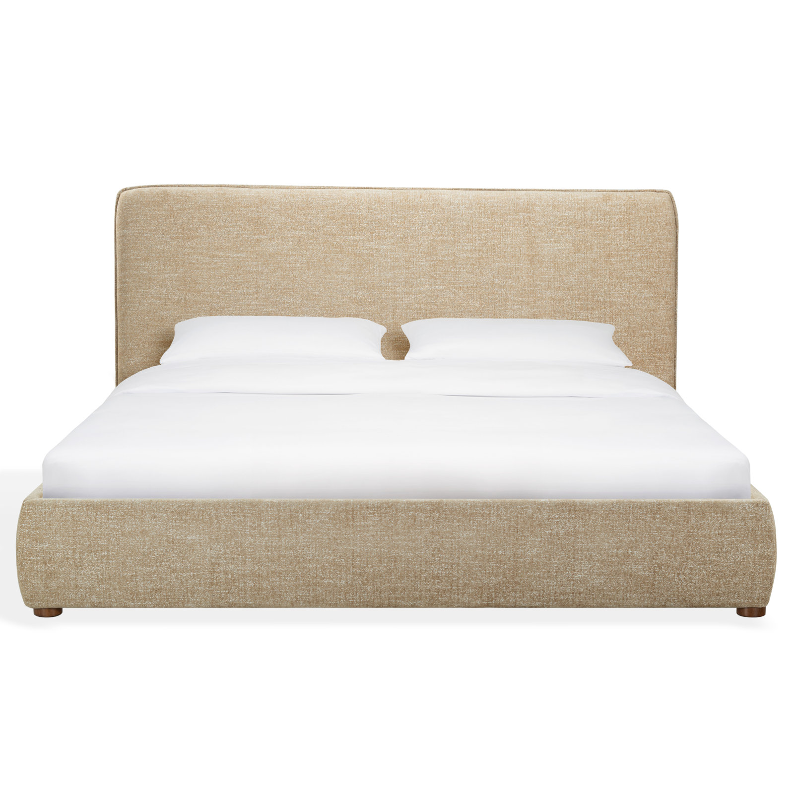 Callahan Upholstered Bed, Queen, Light Brown Chenille