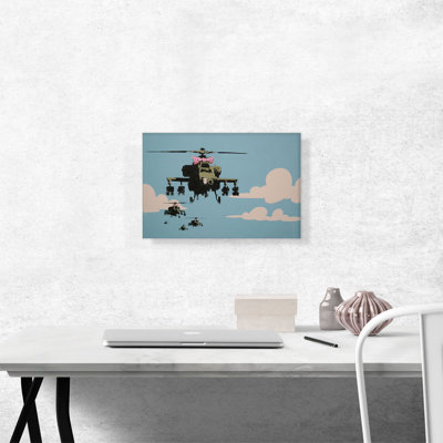 " Happy Choppers " by Banksy Painting Print