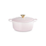 Le Creuset Enameled Cast Iron  Holiday Tree Signature Round Dutch Oven With Gold Star Knob, 4.5 Qt. - Cerise