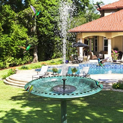 Pompe à eau solaire pour bain d'oiseaux, nouvelle mini-pompe à fontaine à énergie solaire 1,5W pour panneau de jardin, étang, piscine et extérieur