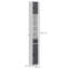 kleankin 180cm Tall Bathroom Cabinet, Slim, 4 Open Shelves, White and Grey