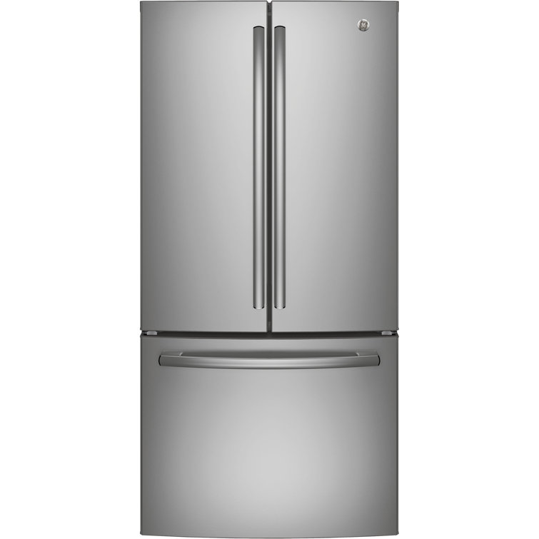 GE Appliances 33" 24.8 Cubic Feet Smudge-Resistant French Door Refrigerator with Water and Ice Dispenser