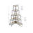 Annalotta 66'' H 5-tier Metal Corner Bookshelf Bookcase-486303808