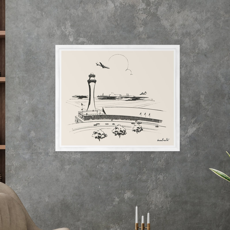 Moulton Collection " Airport ", White Framed