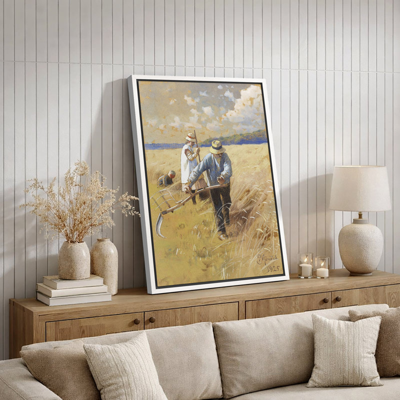 Golden Farm Field Farmers, H 24 po x l 16 po x P 1,5 po, Cadre flottant blanc