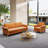 Velvet Sofa And Chair Combo-1397154358