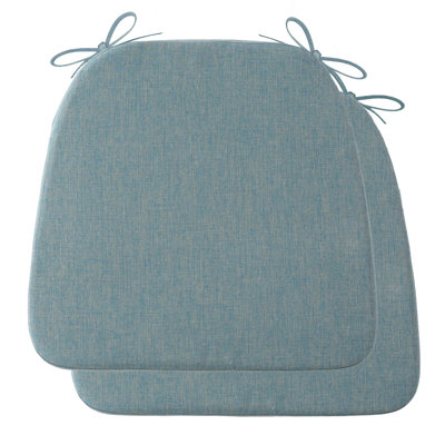 Coussins de chaise pour chaises de salle à manger avec attaches, coussin de chaise de cuisine intérieur / extérieur avec envers antidérapant, coussin de siège de salle à manger avec housse amovible lavable à la machine, 16 po x 16 po x 2 po