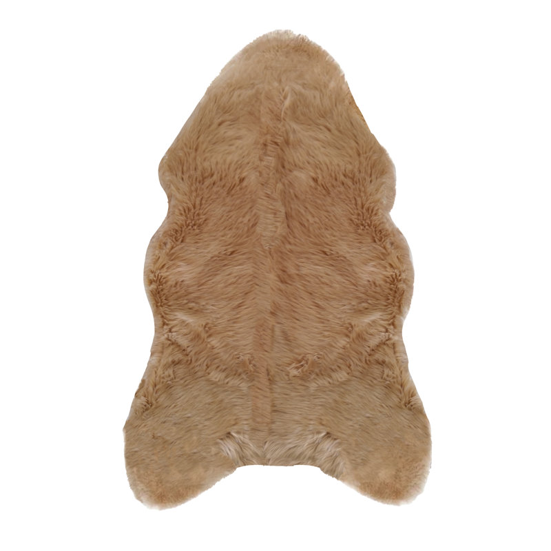 Tan Shape Faux Shag, Novelty 2'10" x 4'10"