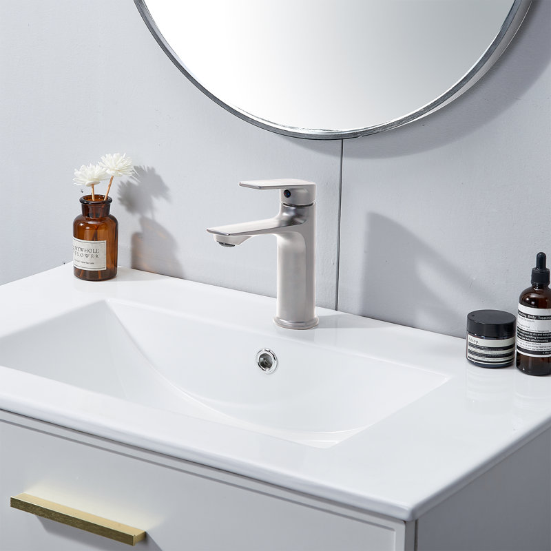Robinet de salle de bain monocorps et monocommande, Chrome