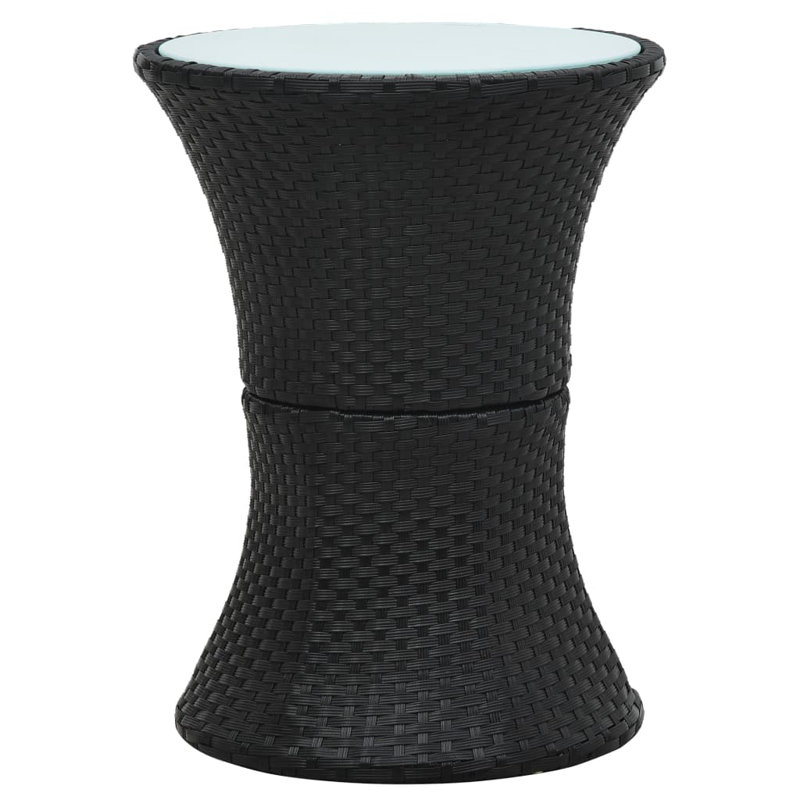 Side Table, White, Black