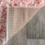 Tapis à poil long rose pastel uni pour le salon, la chambre à coucher, la salle à manger et la chambre de bébé Ahsan-18101016